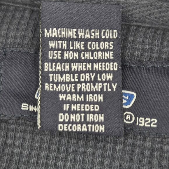 Vintage Dickies Thermal Shirt Mens Size Large Blue Waffle Knit Logo 90s 1990 - Picture 7 of 7